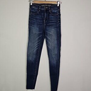 American Eagle size 0 super stretch high rise cropped jeggings